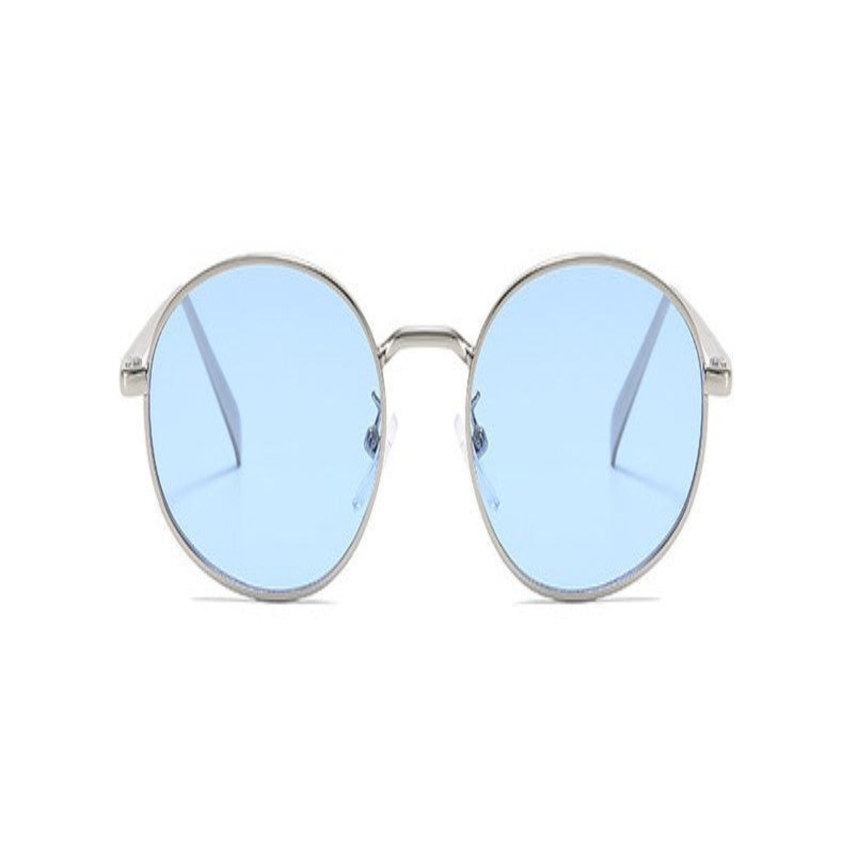 Blue Silver Round Sunglasses JLTG0164
