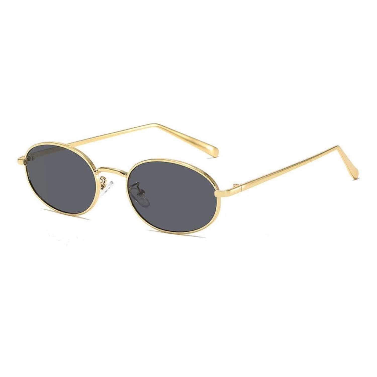 Gold Grey Round Sunglasses JLTG0165