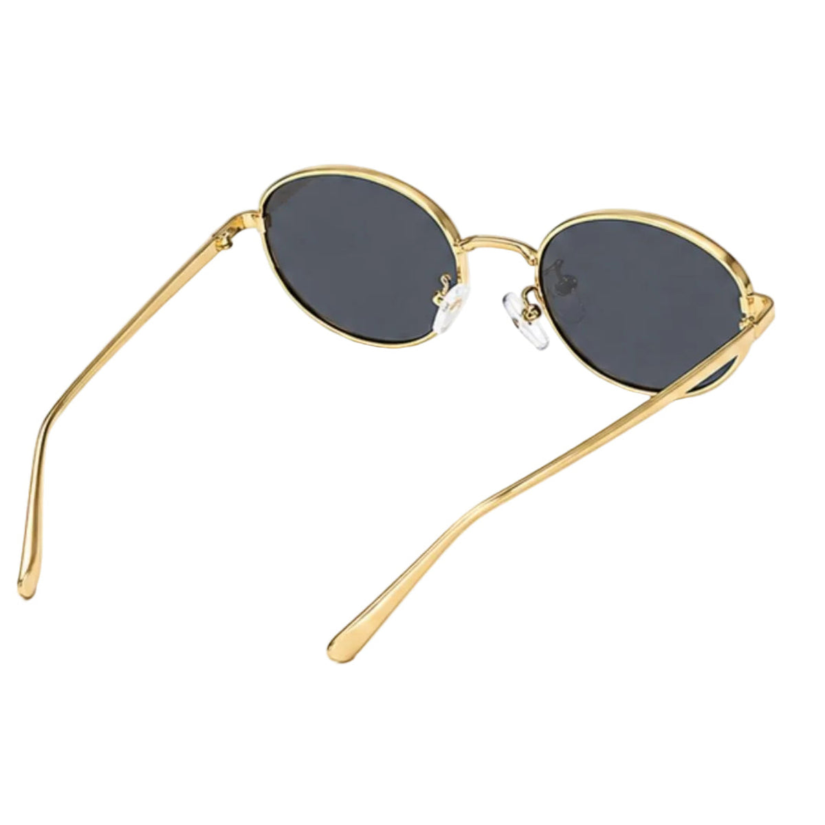 Gold Grey Round Sunglasses JLTG0165