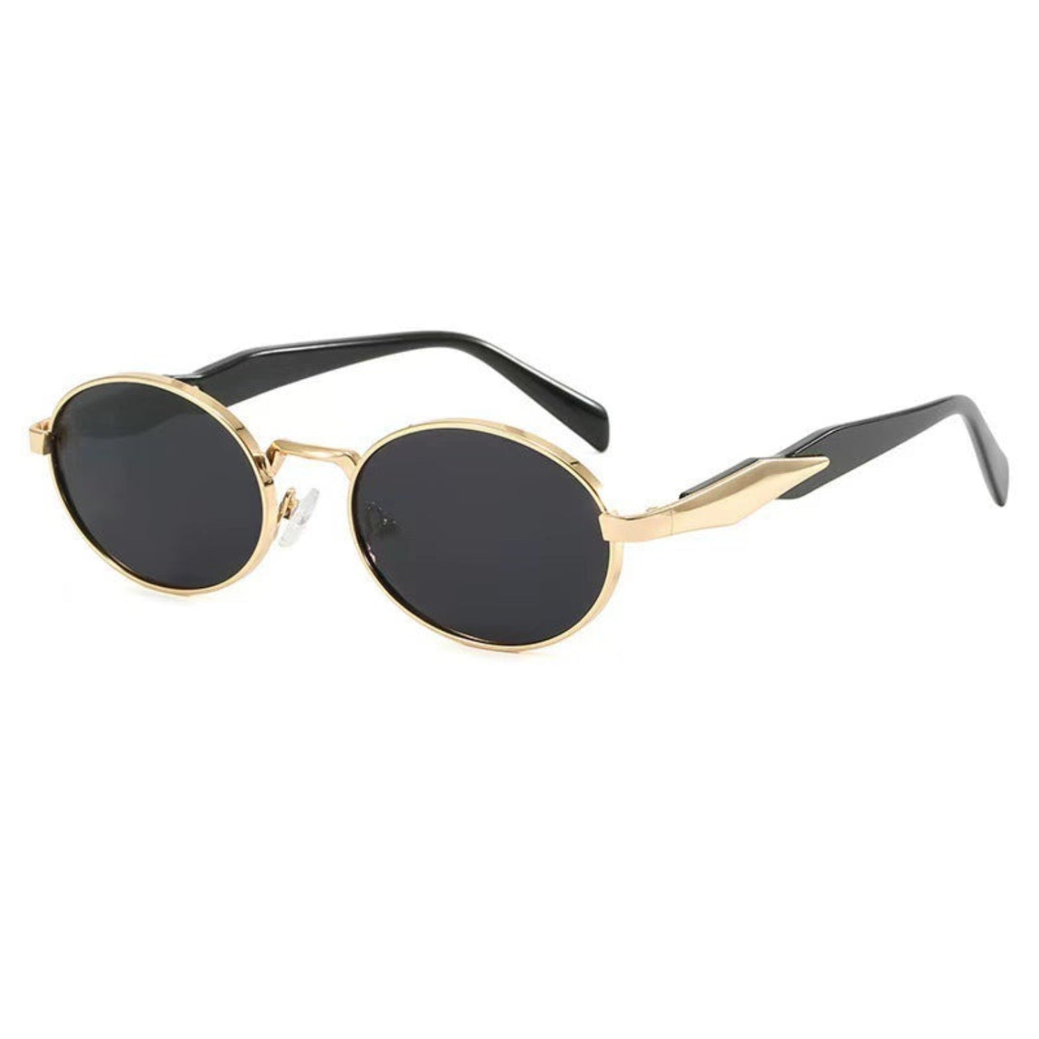 Gold Round Black Sunglasses JLTG0182