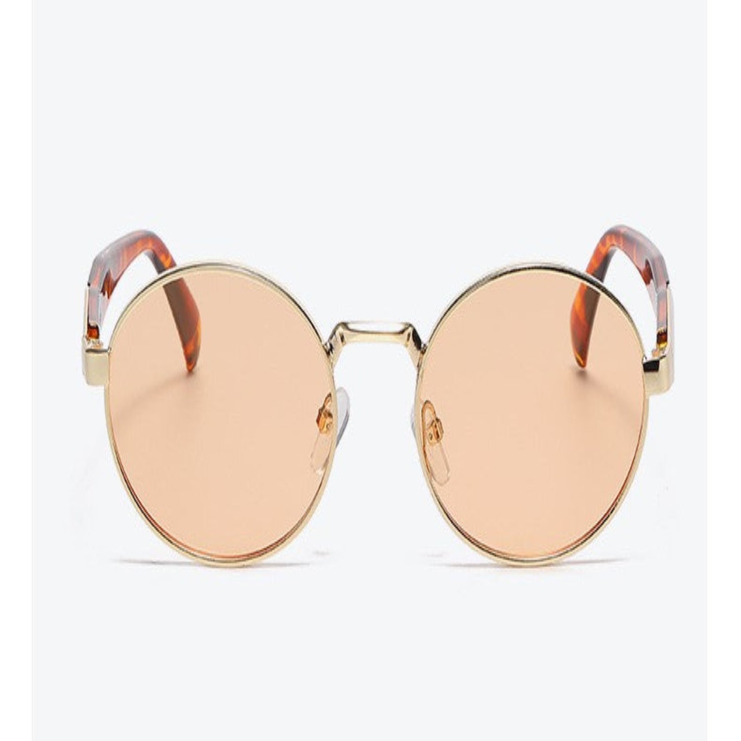 Gold Round Orange Sunglasses JLTG0183