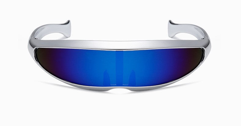 Silver Wraparound Mirror Sunglasses JLTG0193