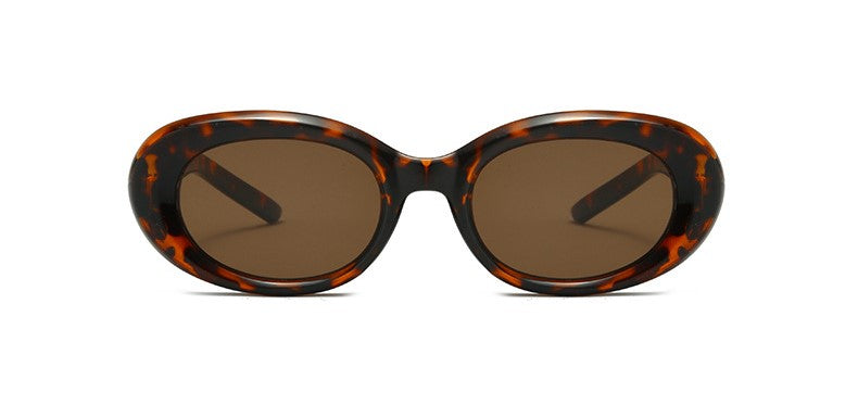 Brown Oval Lens Sunglasses JLTG0195