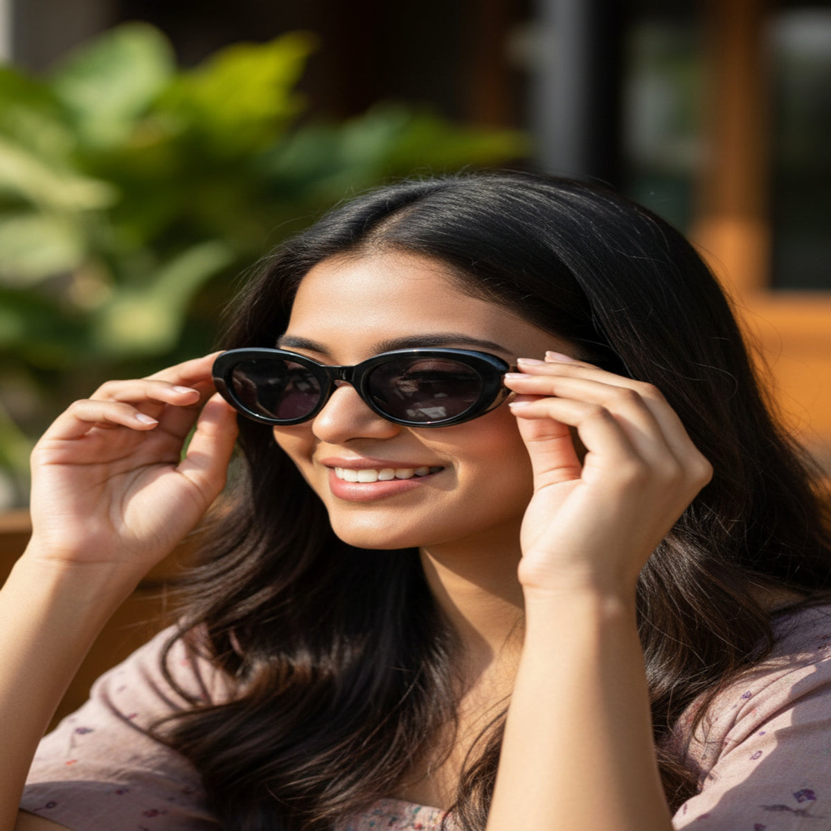 Black Round Lens Sunglasses JLTG0196