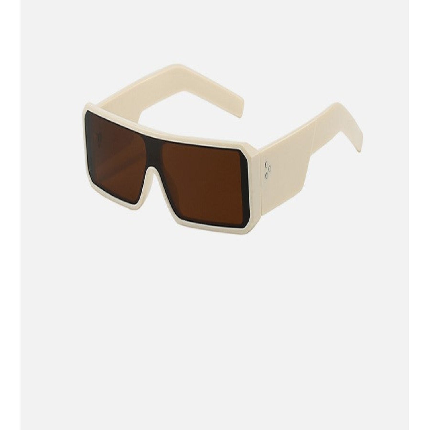 White Rectangular Lens Sunglasses JLTG0200
