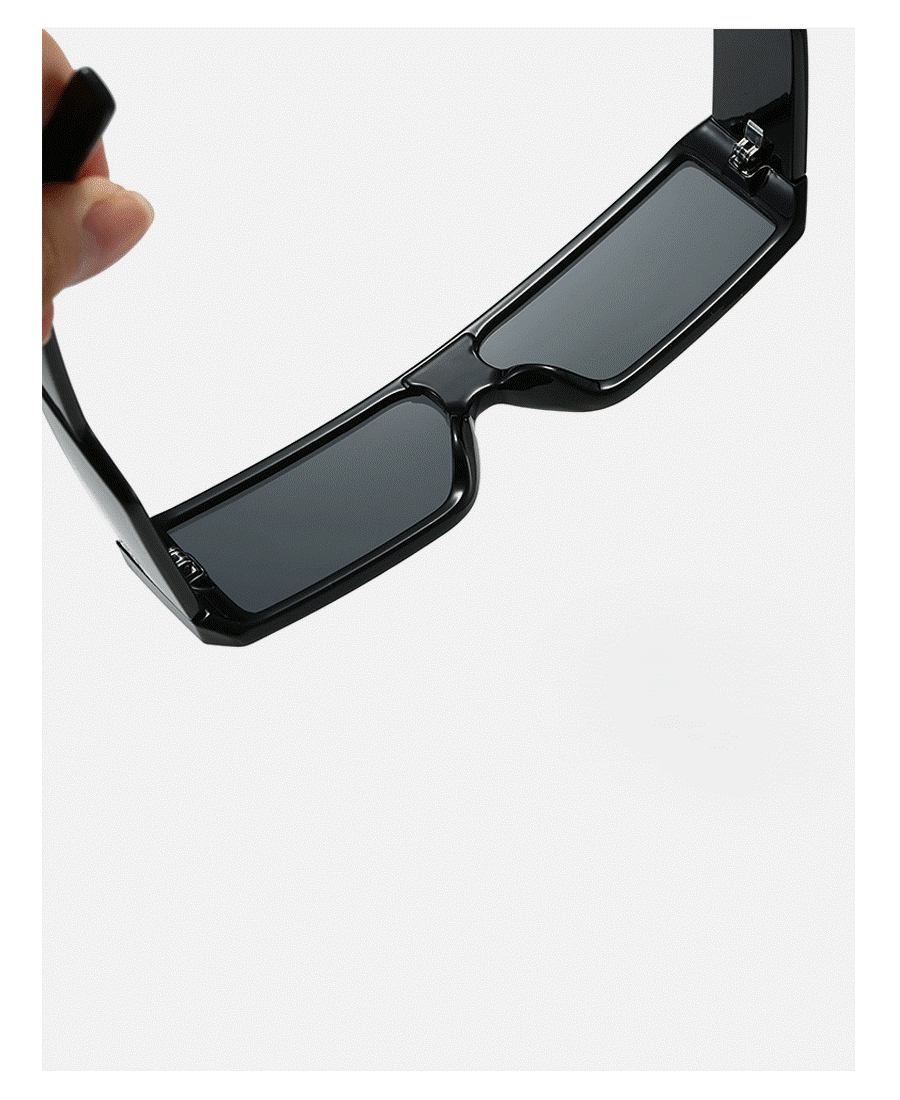 Black Rectangular Lens Sunglasses JLTG0202