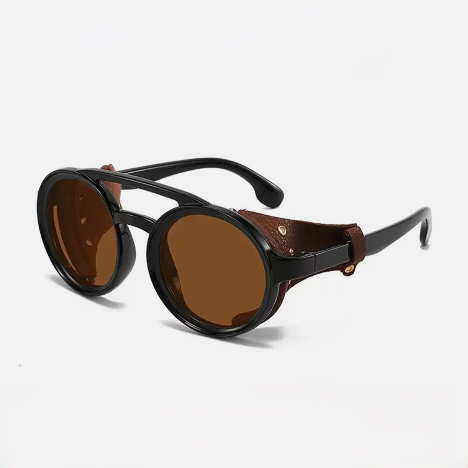 Brown Round Lens Sunglasses JLTG0203