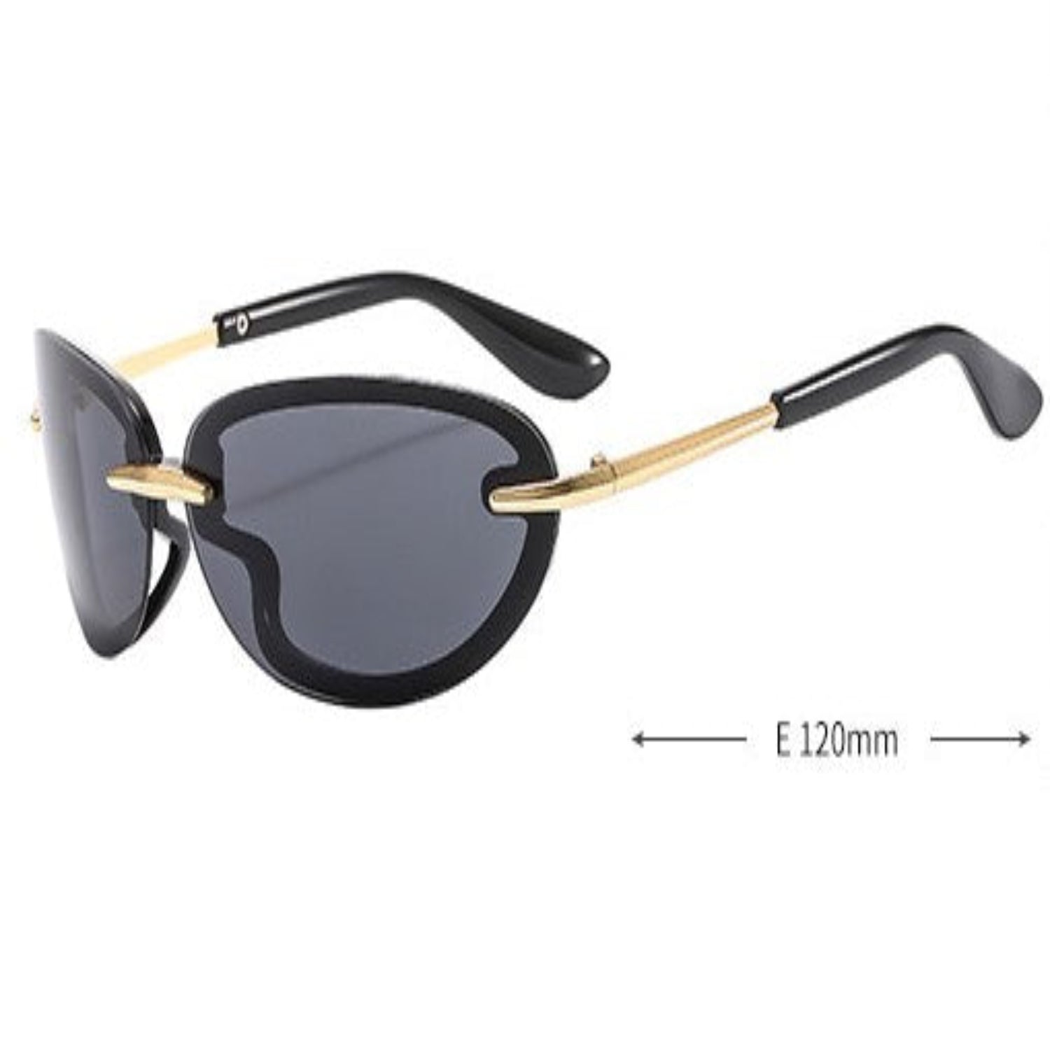 Black Oval Lens Sunglasses JLTG0207