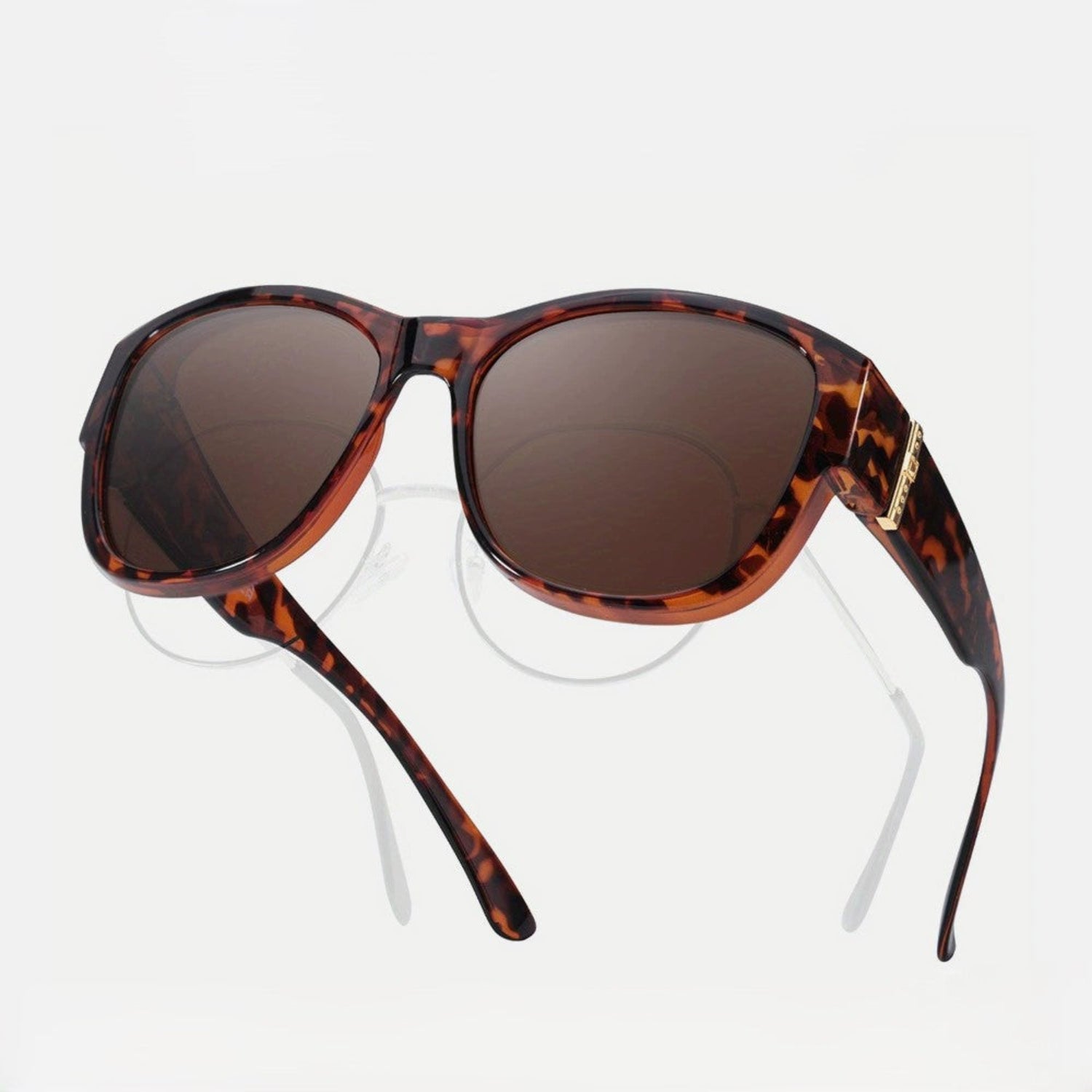 Tortoiseshell Gradient Oversized Square Sunglasses JLTG0212