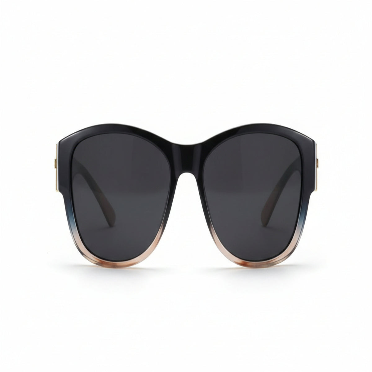 Black Gradient Oversized Square Sunglasses JLTG0213