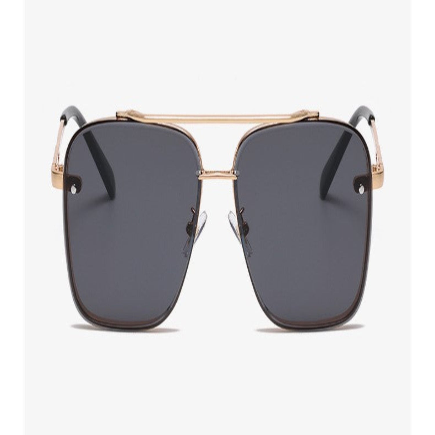 Gold Square Black Sunglasses JLTG0219