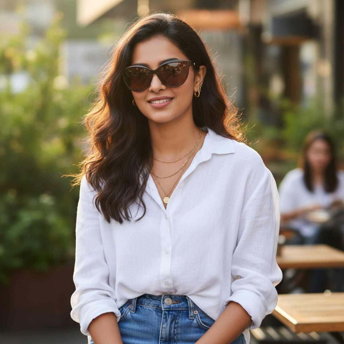 Brown Cat-Eye Sunglasses JLTG0226