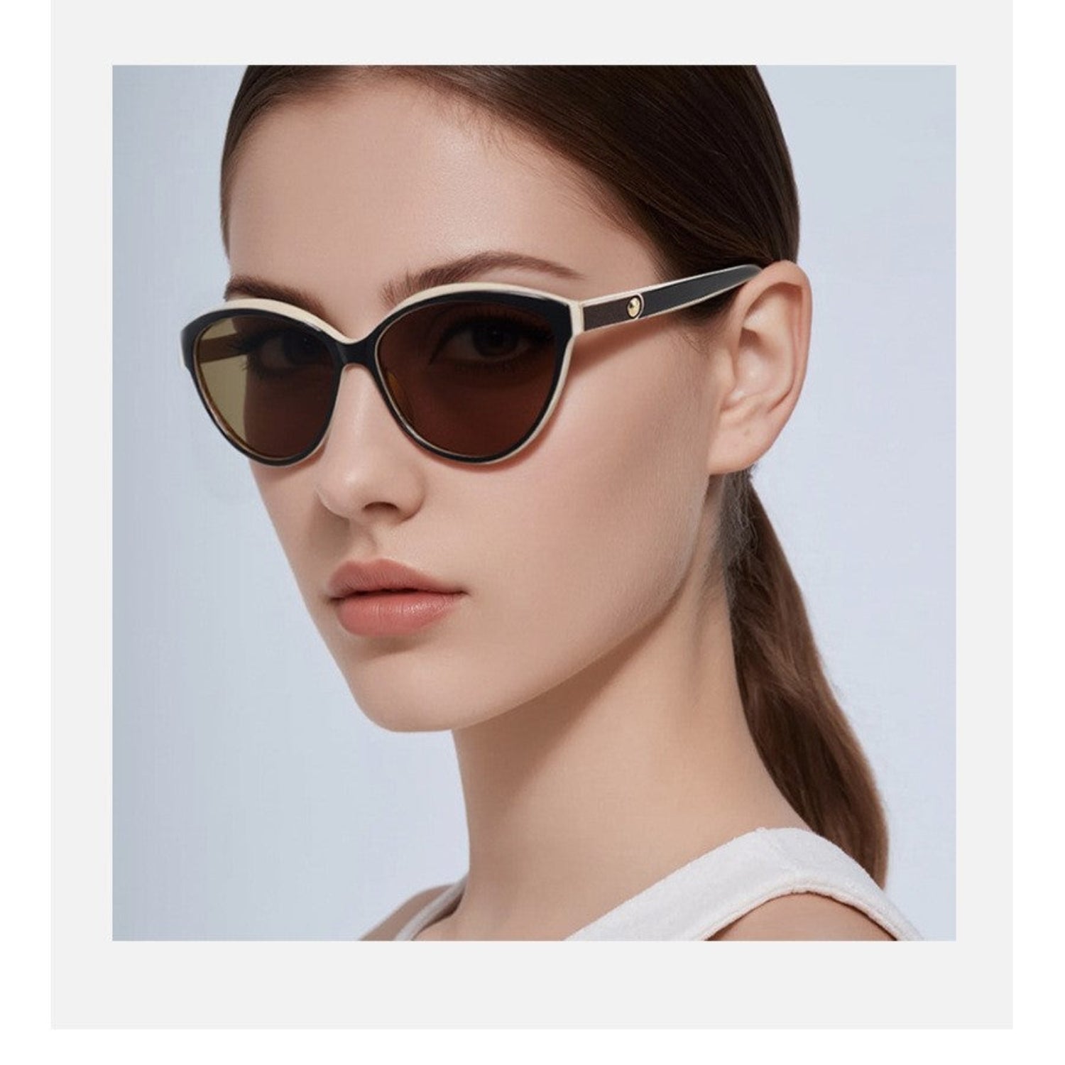 White Cat-Eye Sunglasses JLTG0228