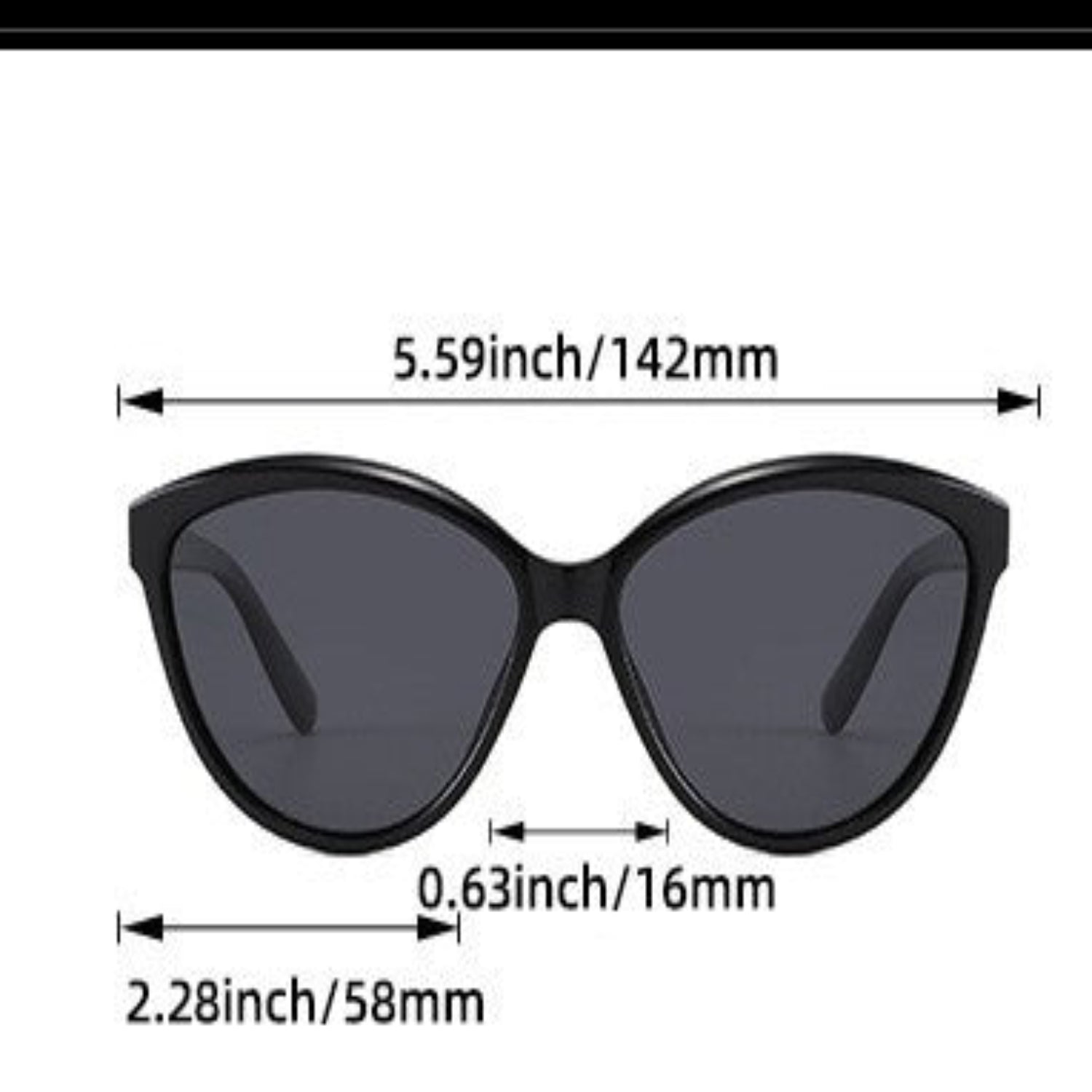 Black Cat-Eye Sunglasses JLTG0229