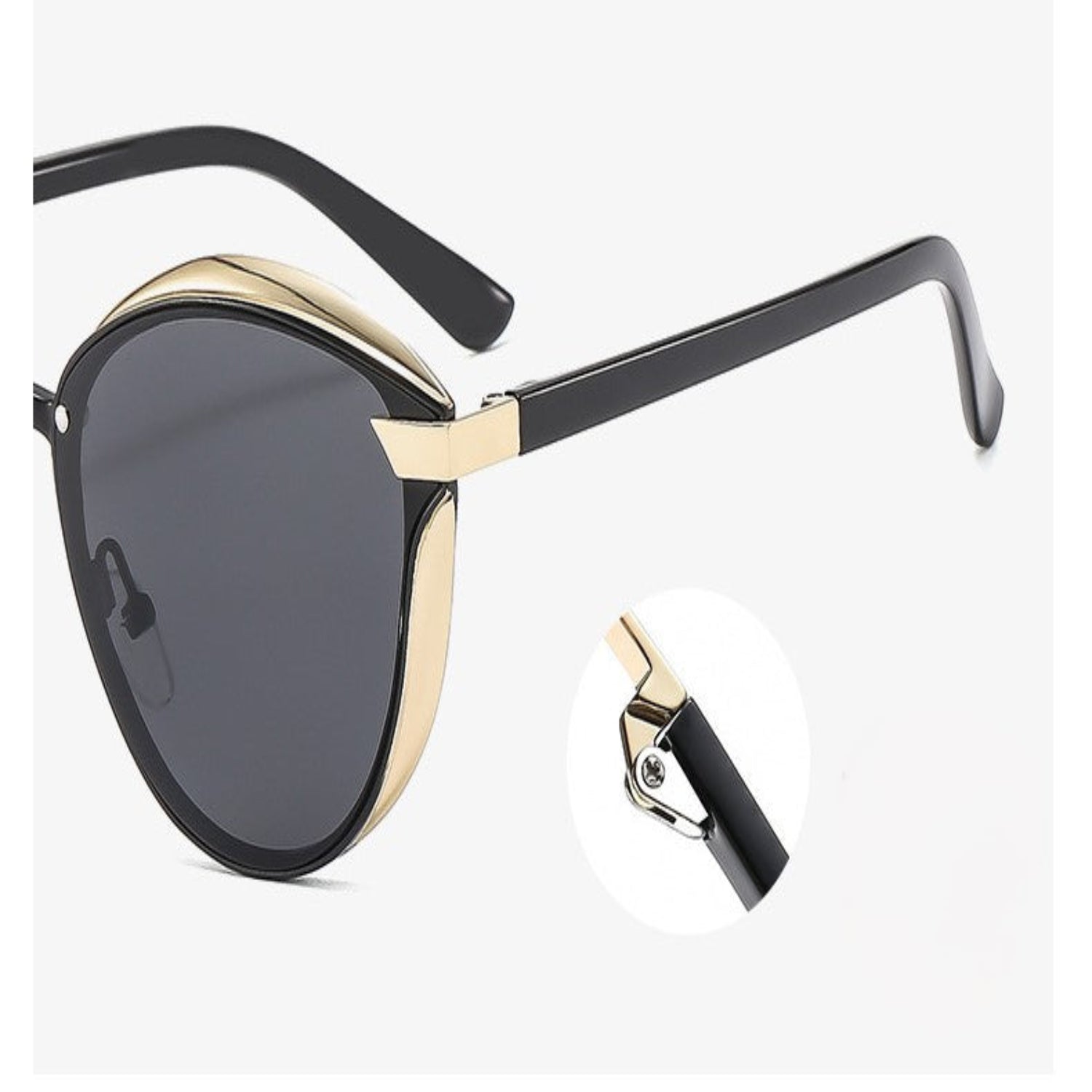 Black Round Gold Sunglasses JLTG0231