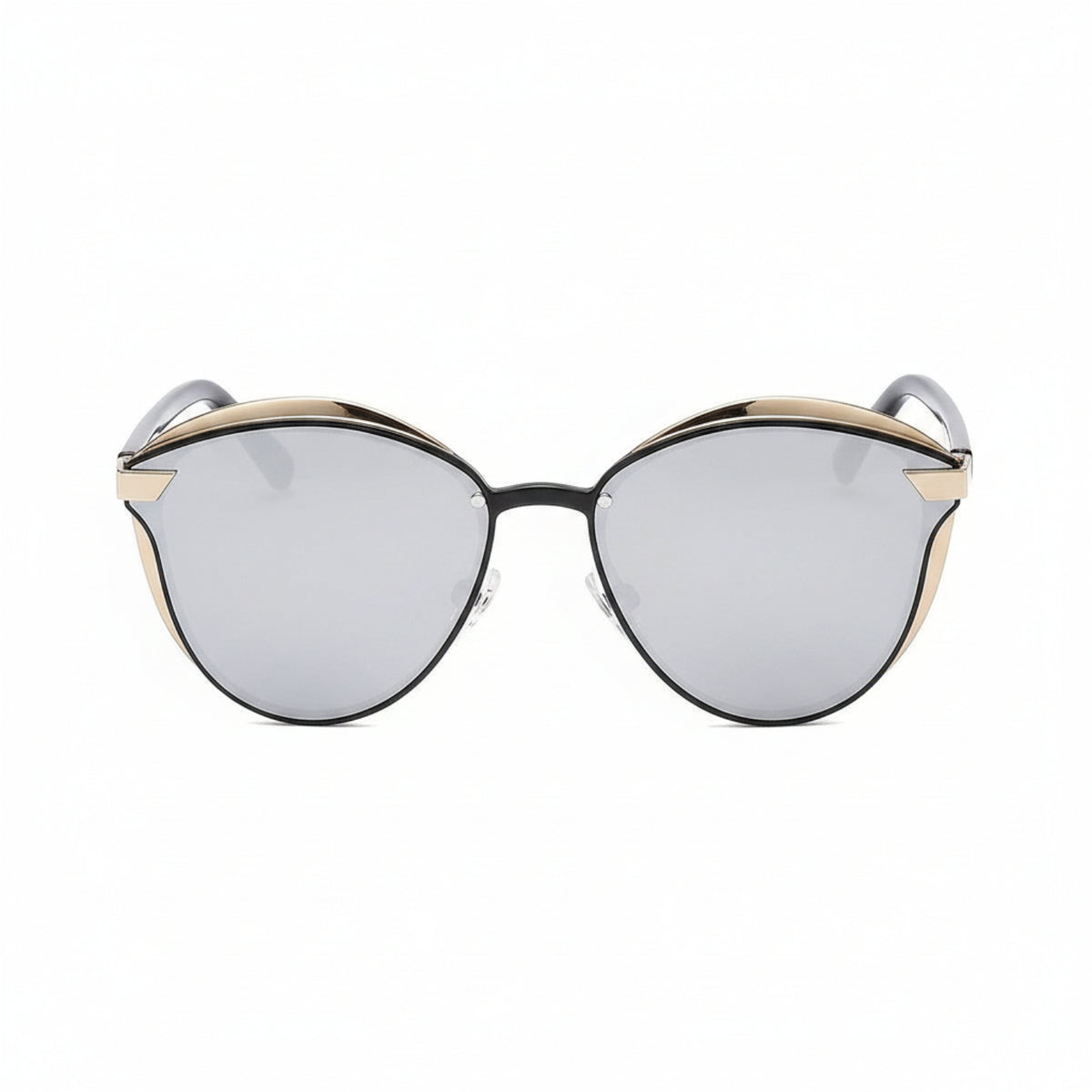Gray Round Gold Sunglasses JLTG0232