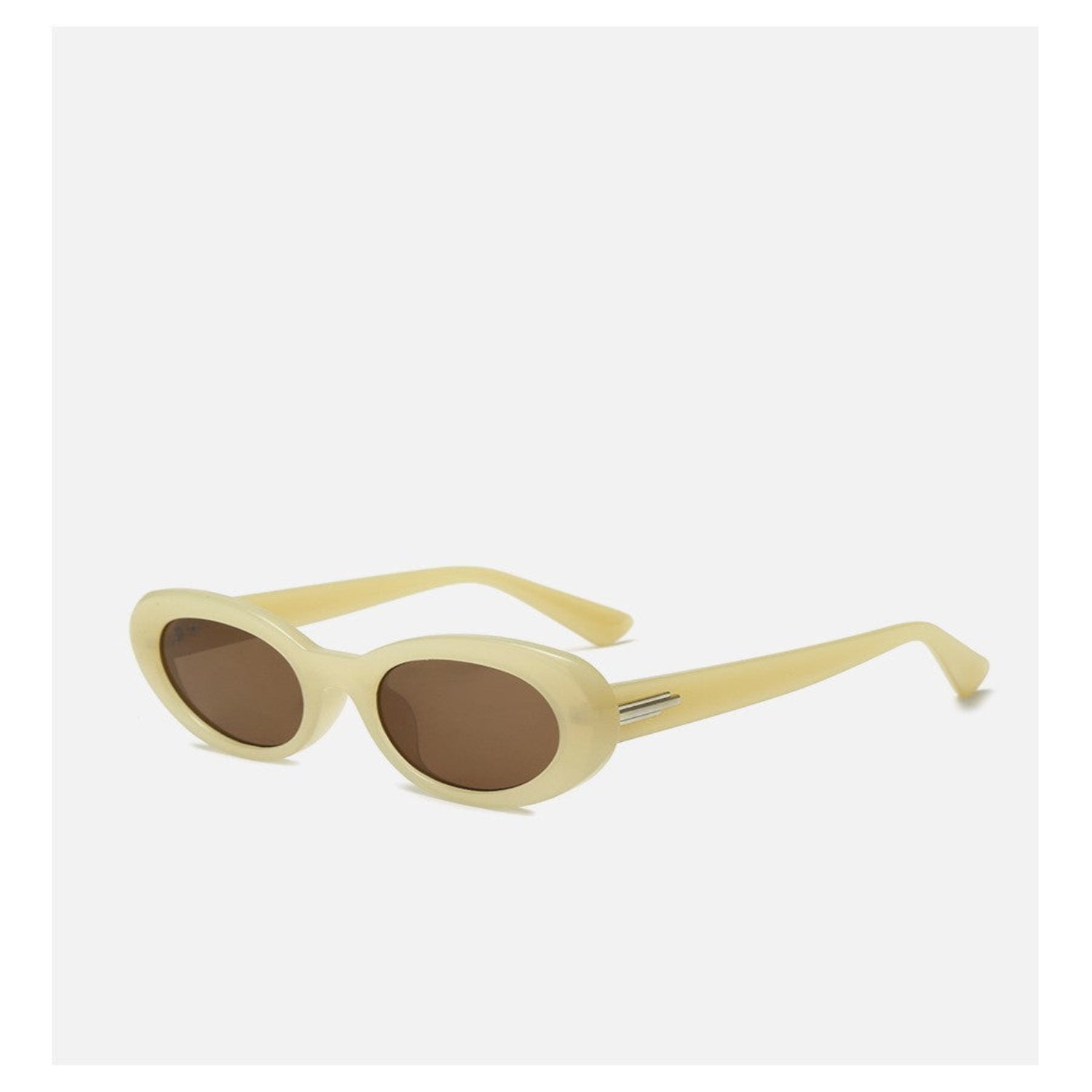 White Round Lens Sunglasses JLTG0236