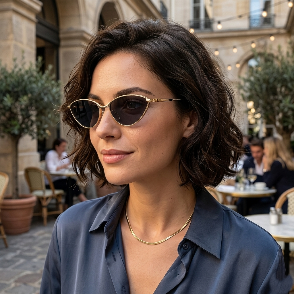 Sleek Gray Cat Eye Sunglasses JLTG0240