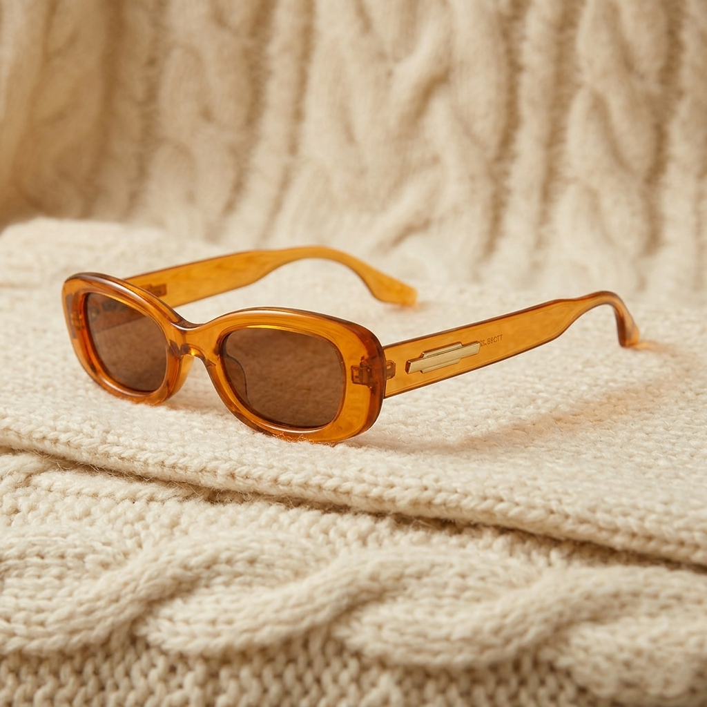 Retro Orange Oval Frame Sunglasses JLTG0241