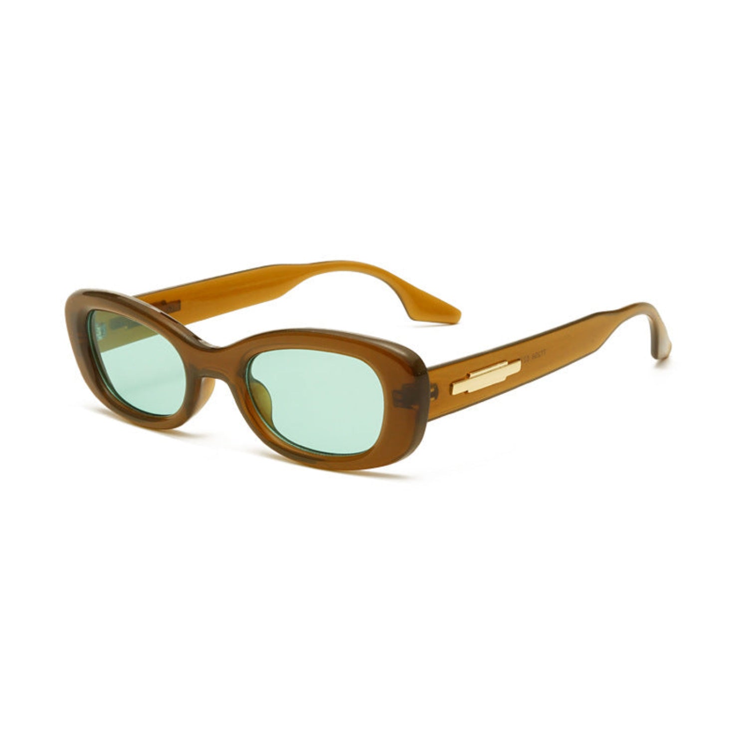 Retro Brown Oval Frame Sunglasses JLTG0242