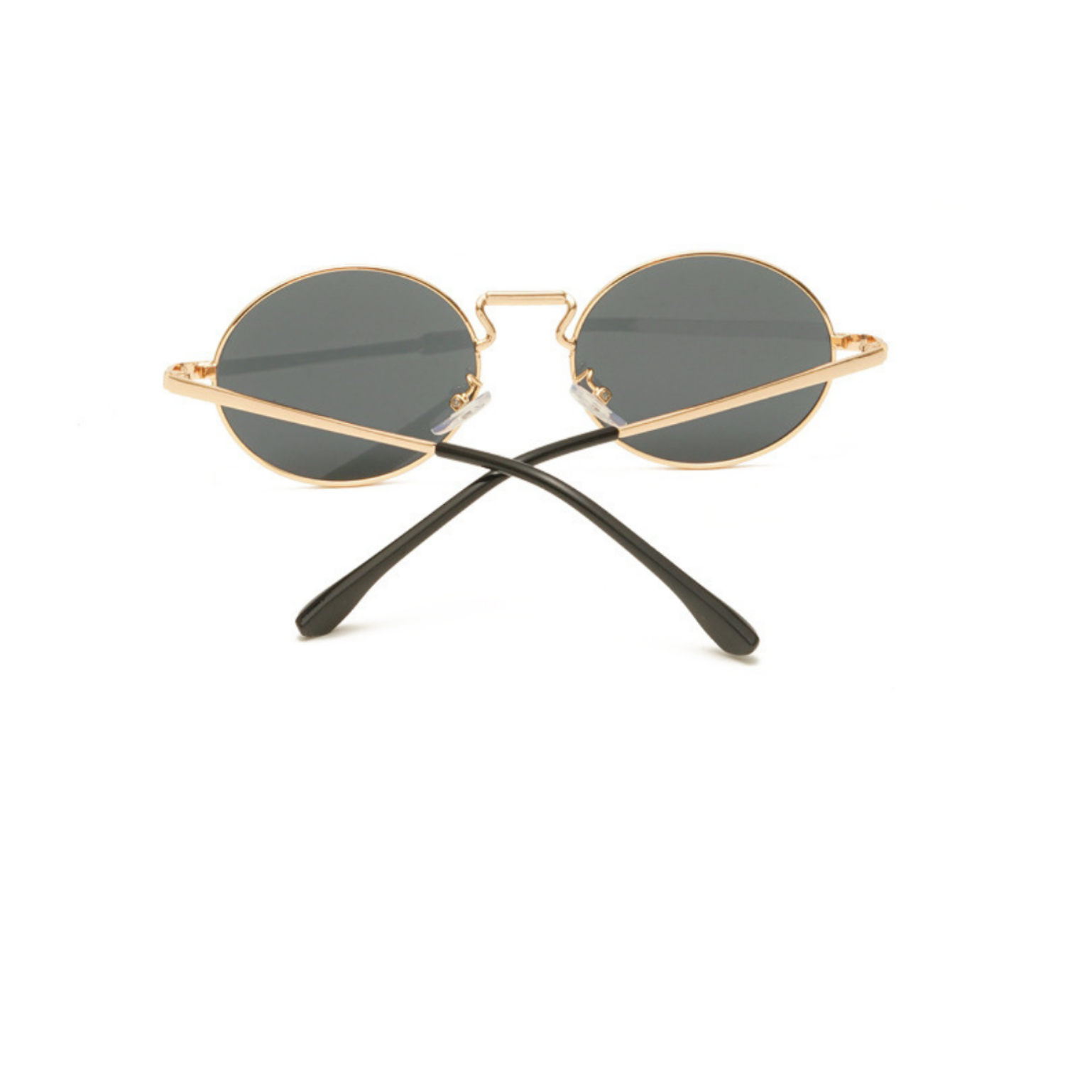Vintage Gold Gray Round Sunglasses JLTG0245