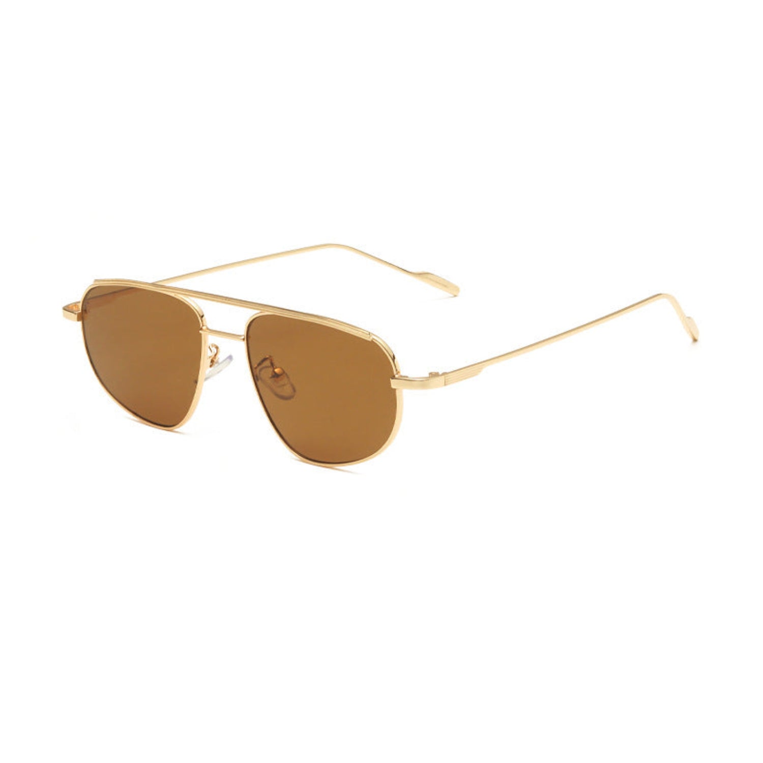 Modern Gold Brown Aviator Sunglasses JLTG0250