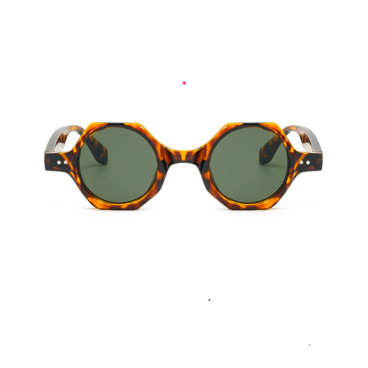 Tortoise Hexagon Retro Round Sunglasses JLTG0251