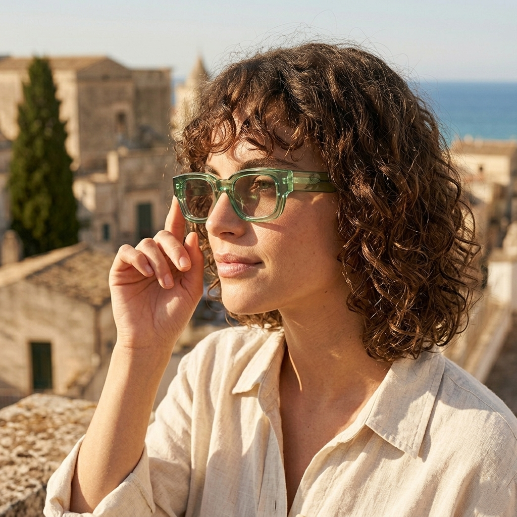 Trendy Green Brown Square Sunglasses JLTG0252
