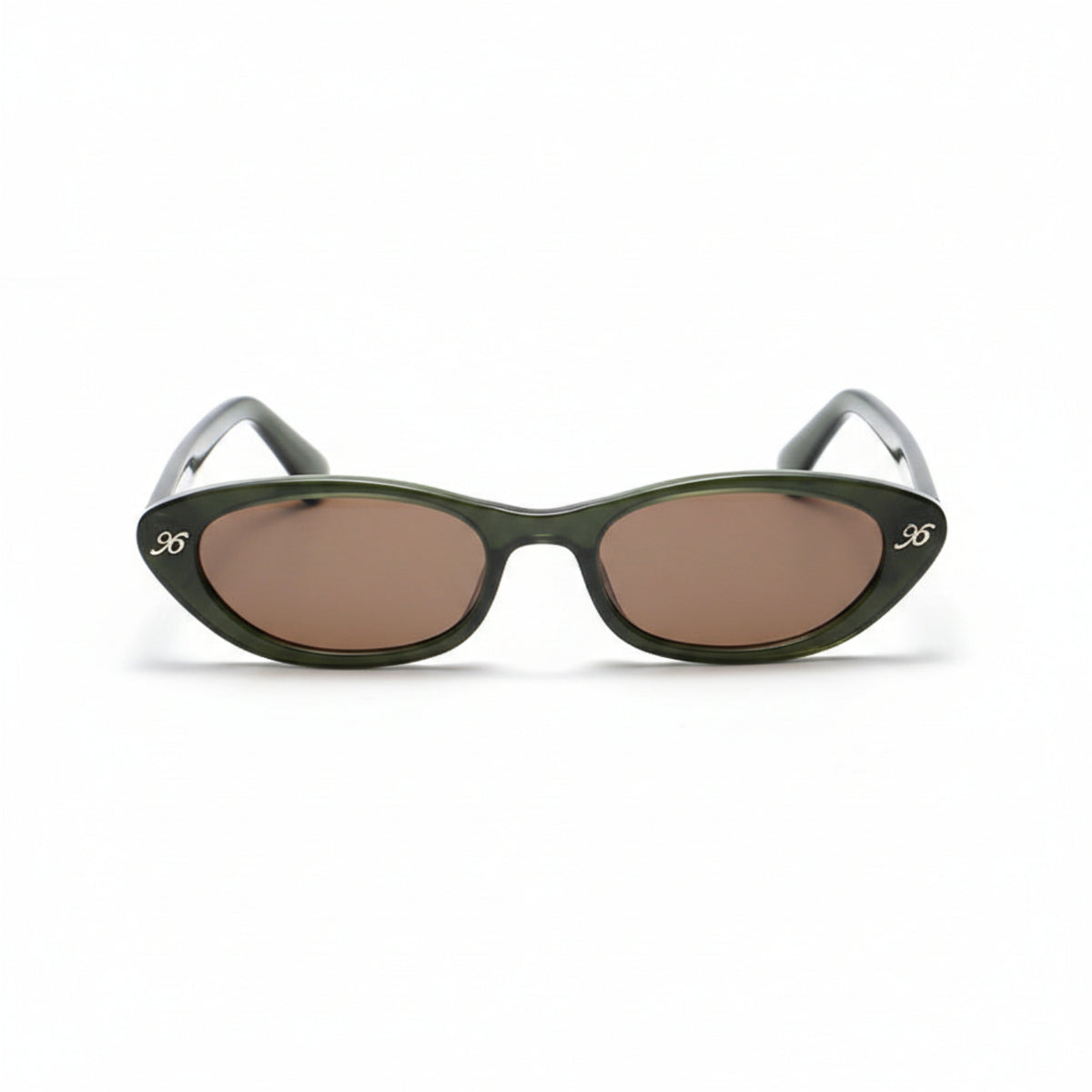 Retro Green Oval Cat Sunglasses JLTG0255