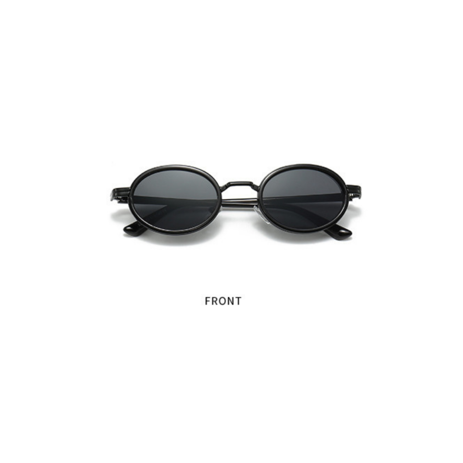 Retro Black Round Metal Sunglasses JLTG0271