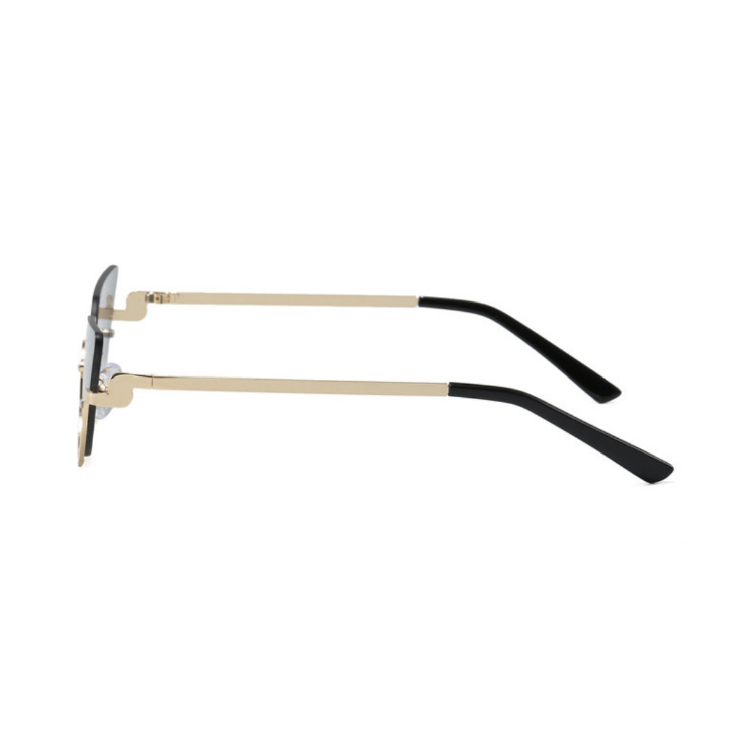 Gold Black Rimless Square Sunglasses JLTG0275
