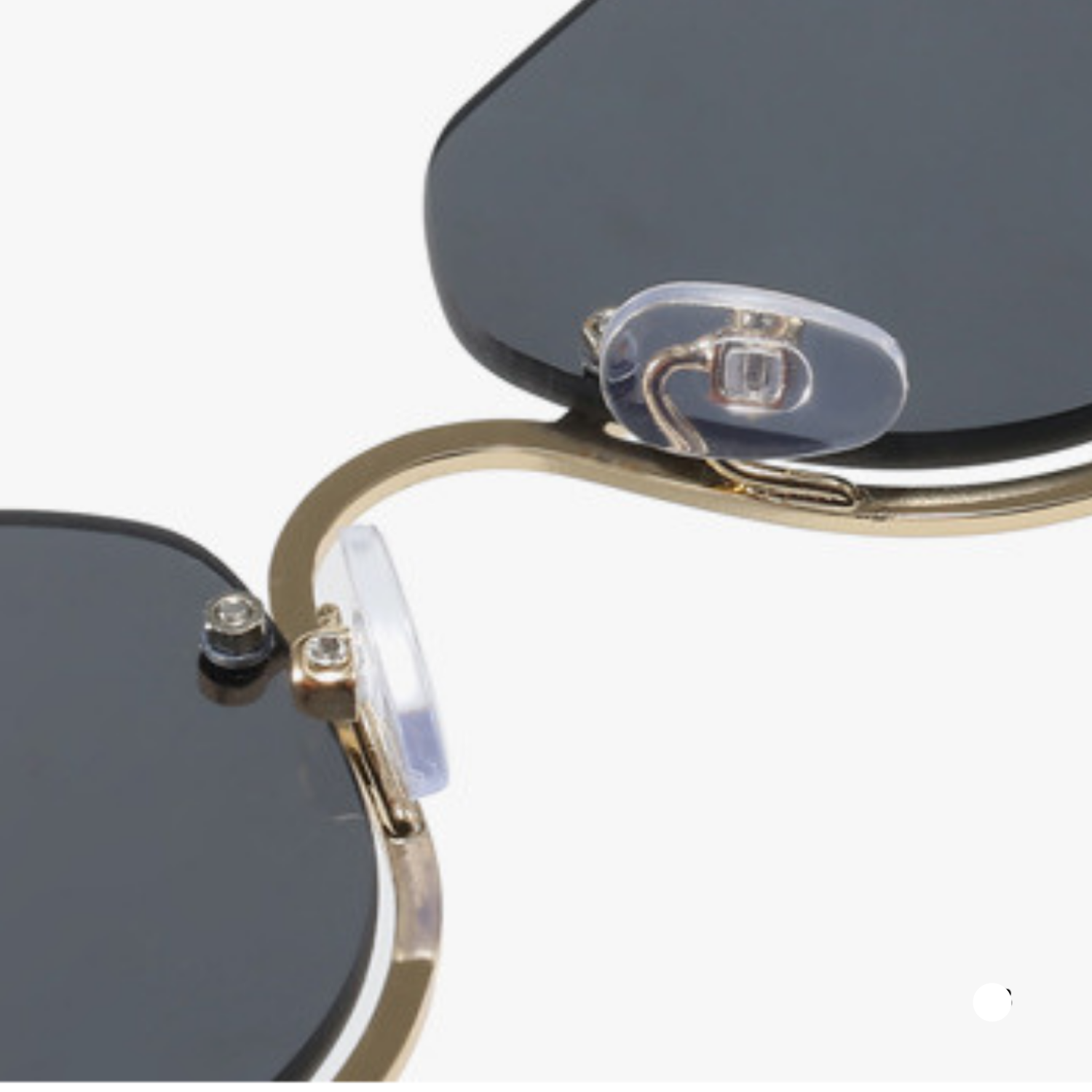 Gold Black Rimless Square Sunglasses JLTG0275