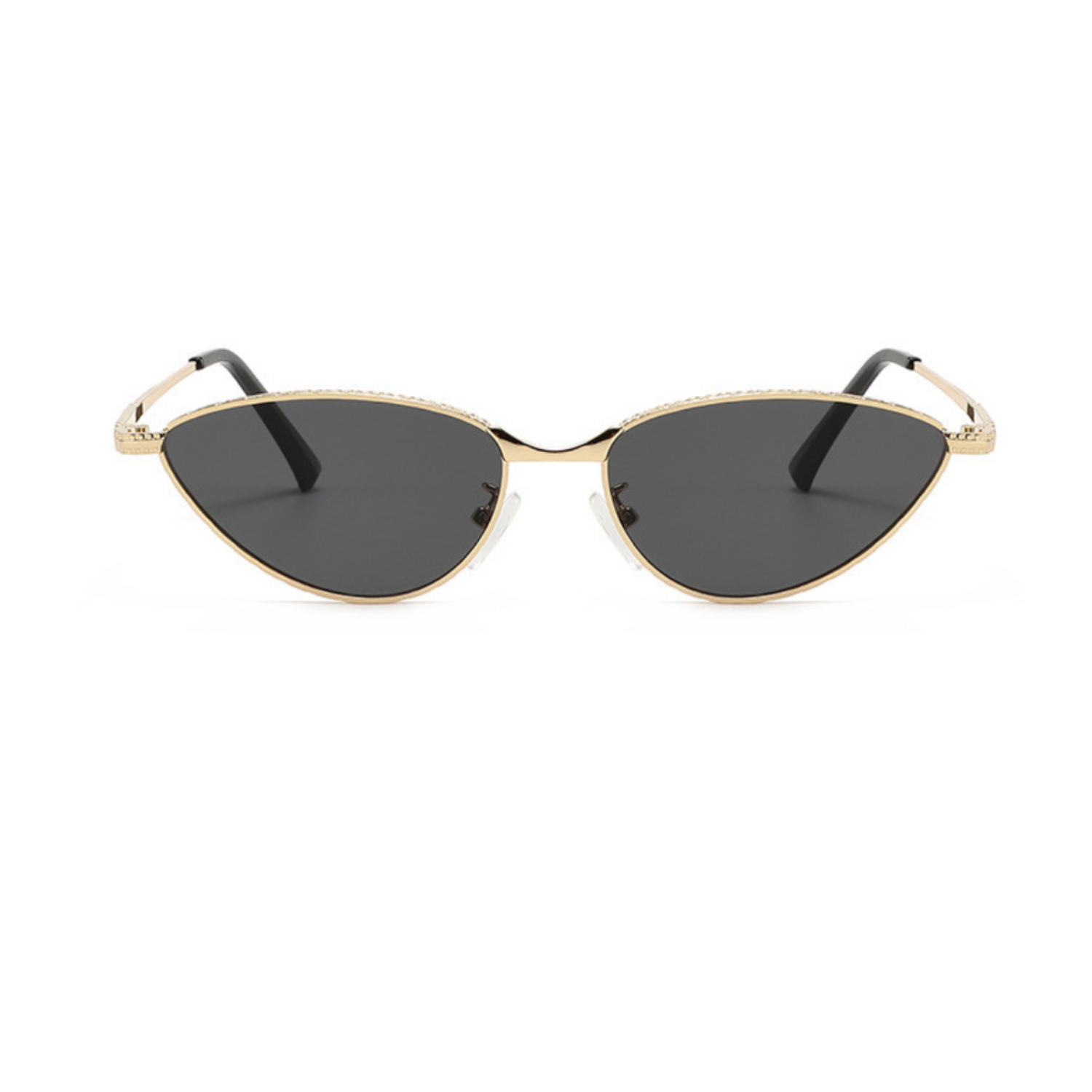 Gold Cat-Eye Gray Lens Sunglasses JLTG0285