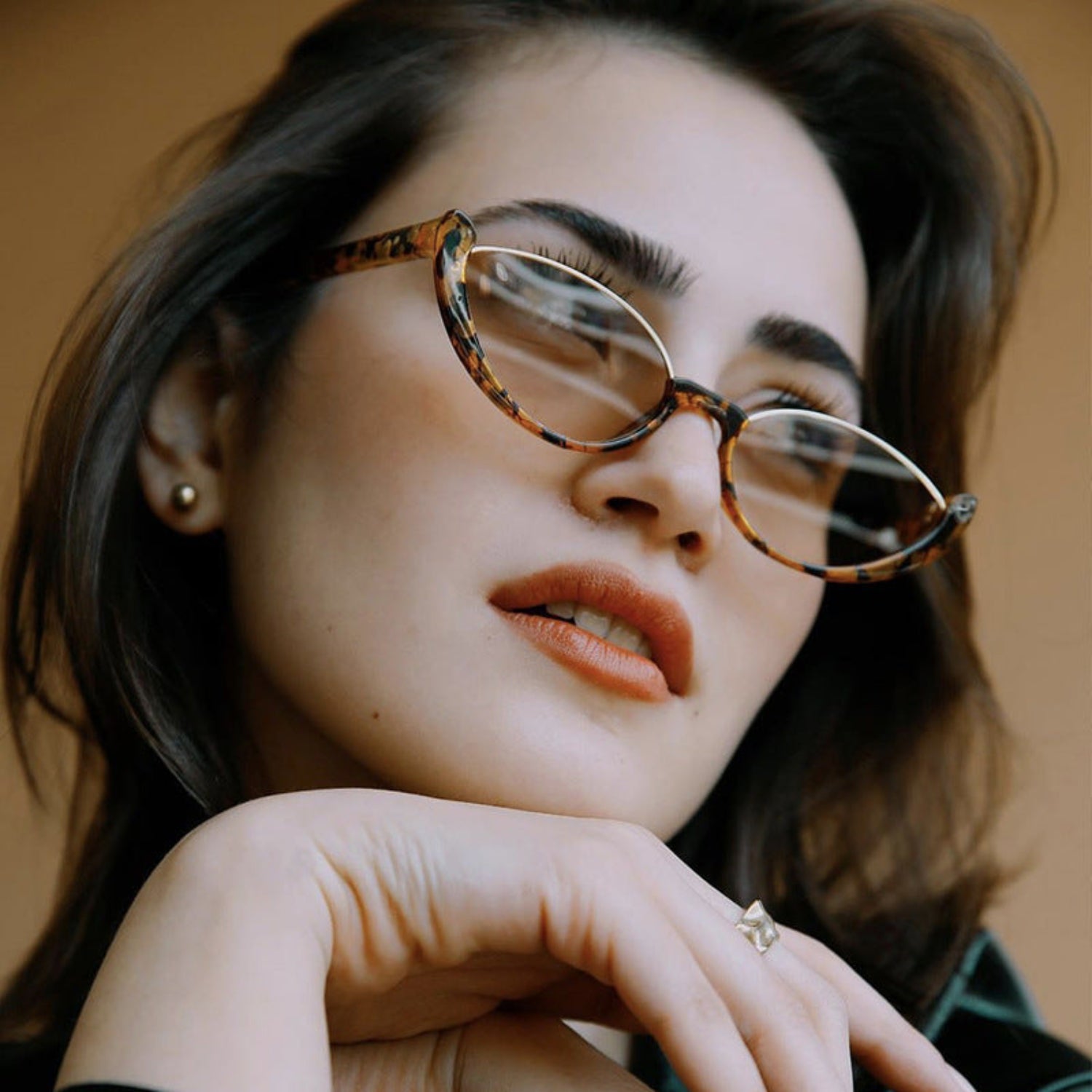 Tortoise Shell Cat-Eye Brown Sunglasses JLTG0288