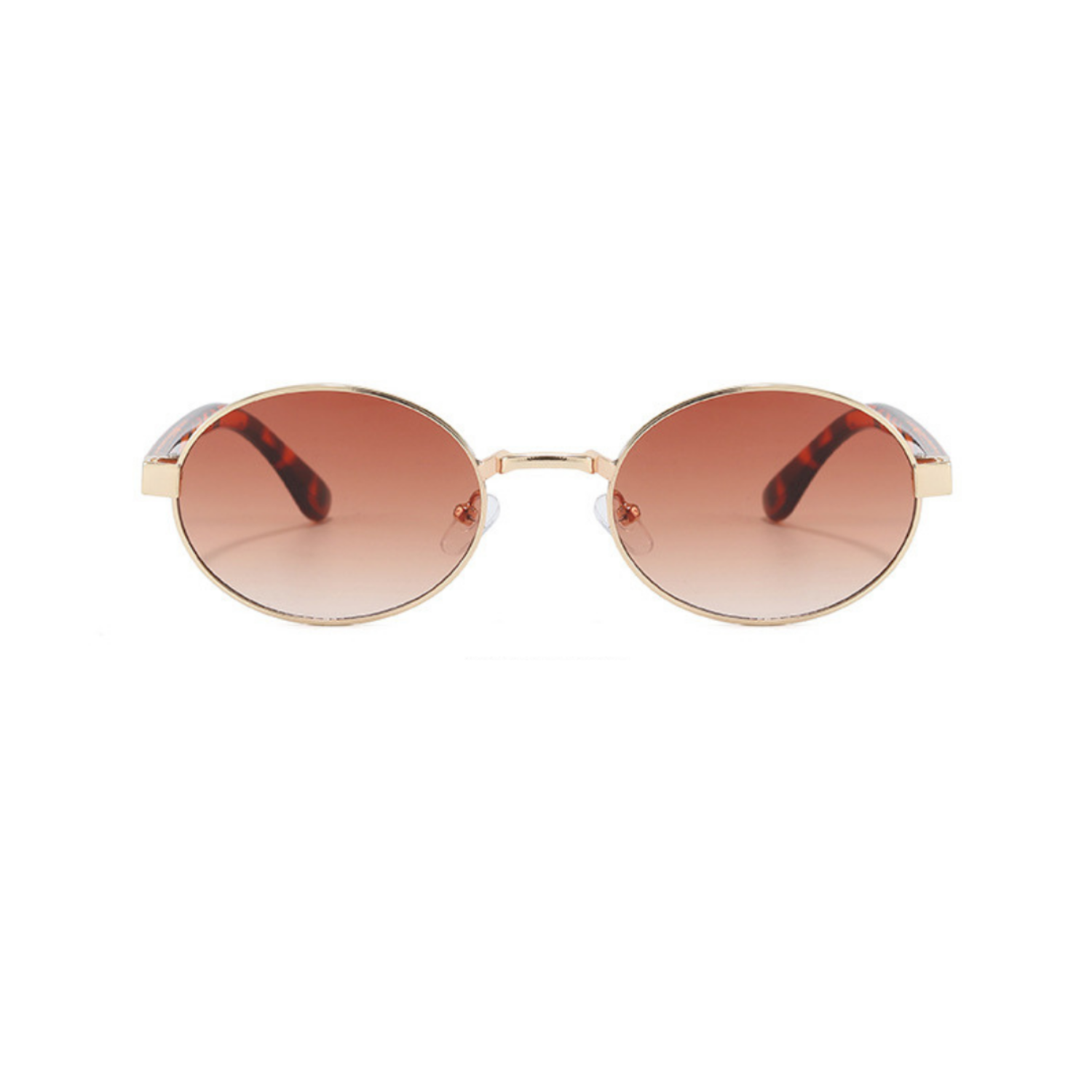 Gold Round Tortoise Brown Sunglasses JLTG0295