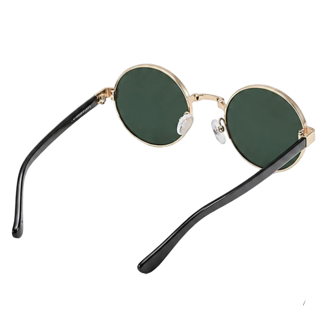 Gold Round Black Sunglasses JLTG0296