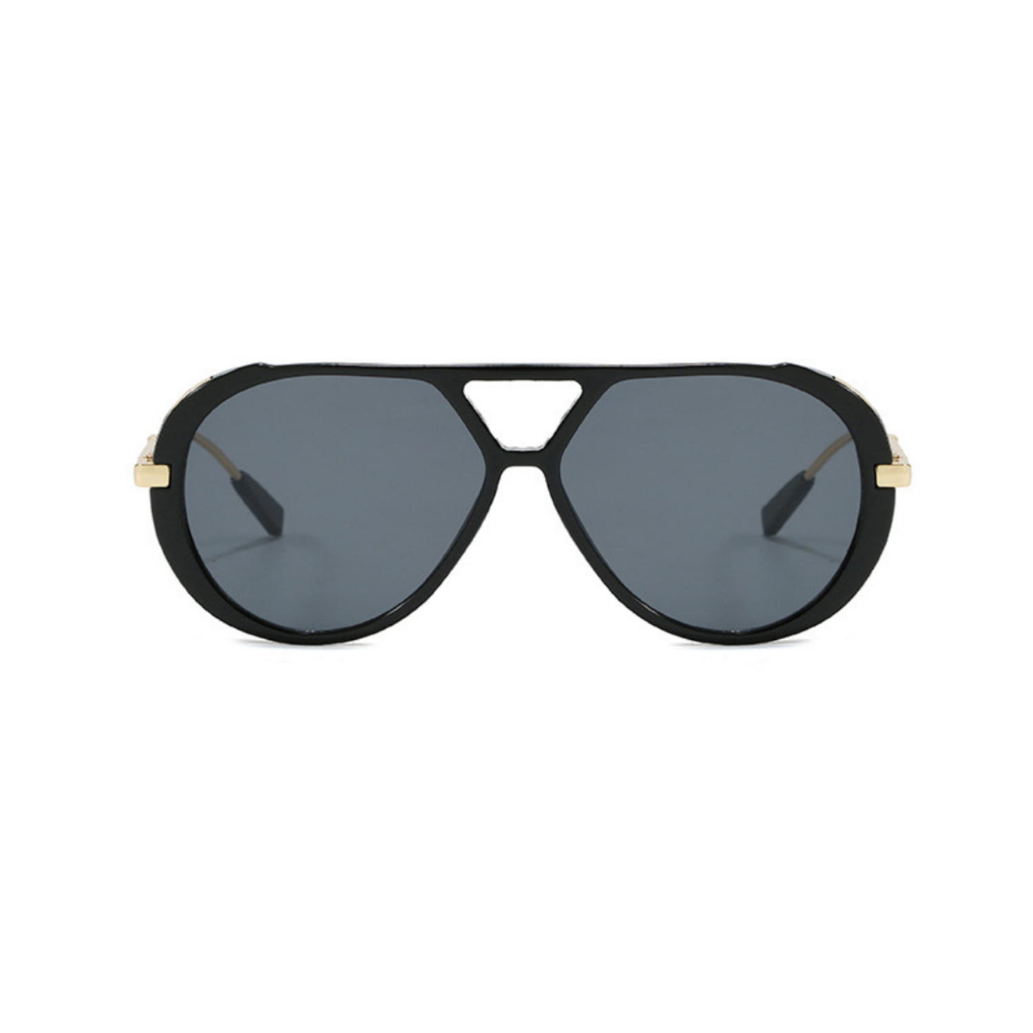 Black Aviator Gold Temple Sunglasses JLTG0297