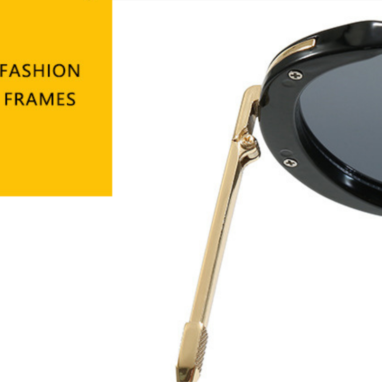 Black Aviator Gold Temple Sunglasses JLTG0297