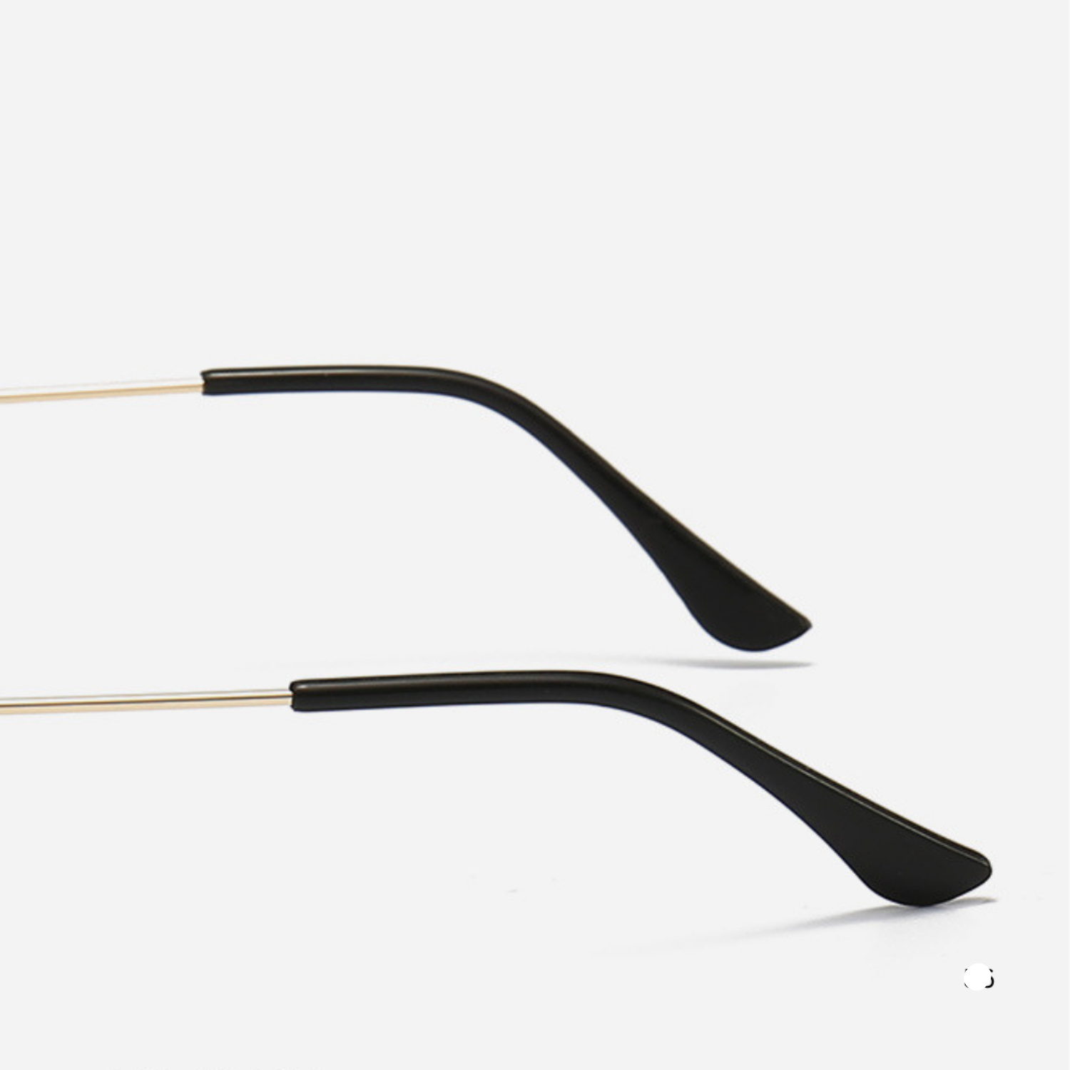 Gold Square Metal Black Sunglasses JLTG0312