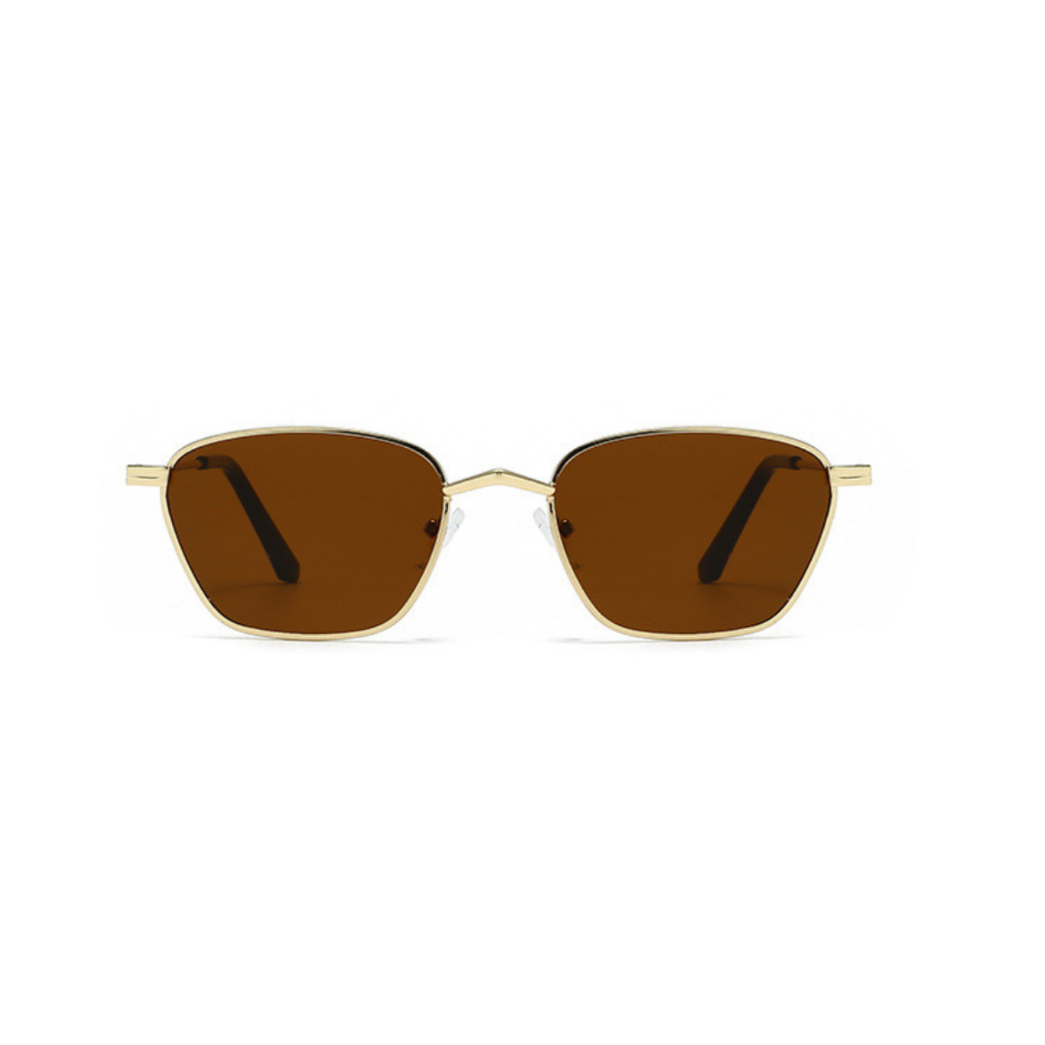 Gold Hexagon Brown Gradient Sunglasses JLTG0318