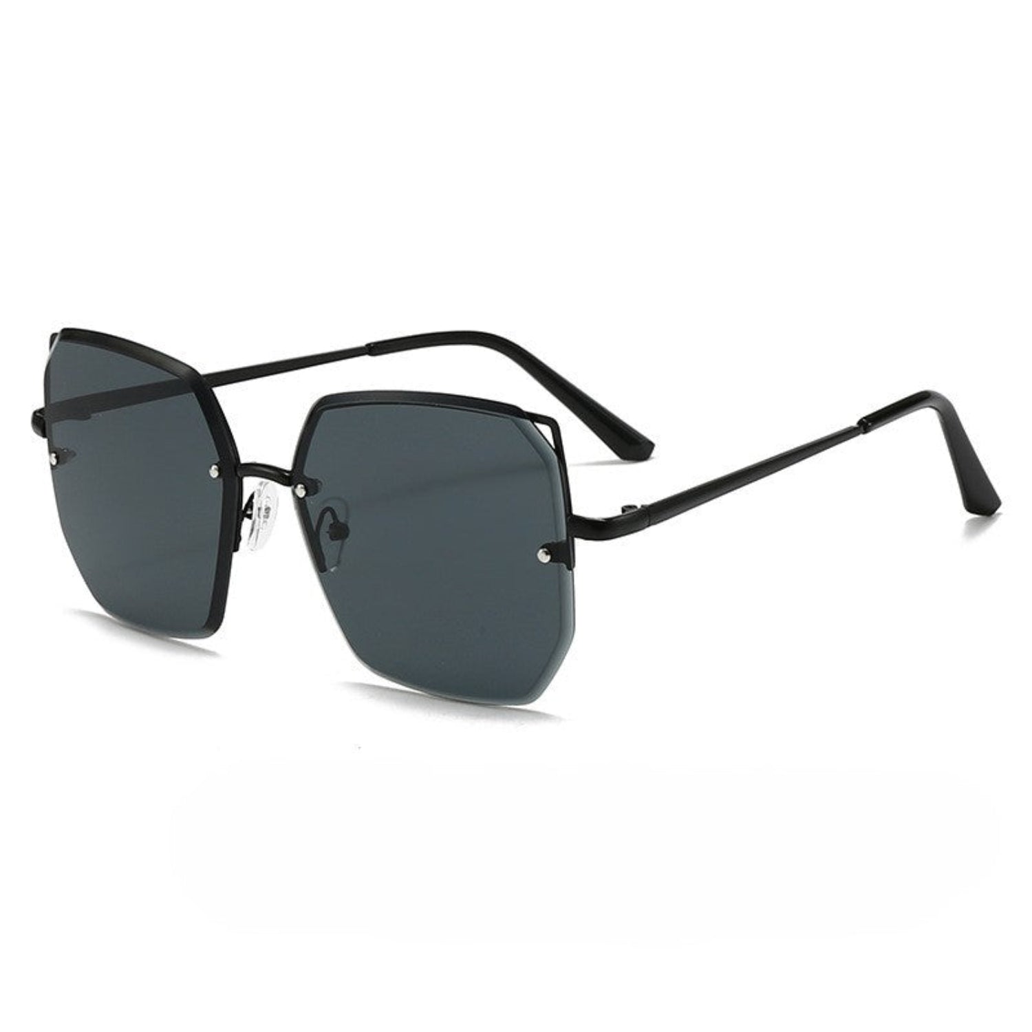 Rimless Gold Black Gradient Sunglasses JLTG0320