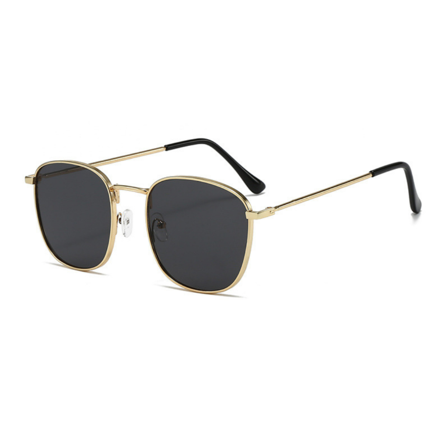 Gold Hexagon Frame Black Sunglasses JLTG0328