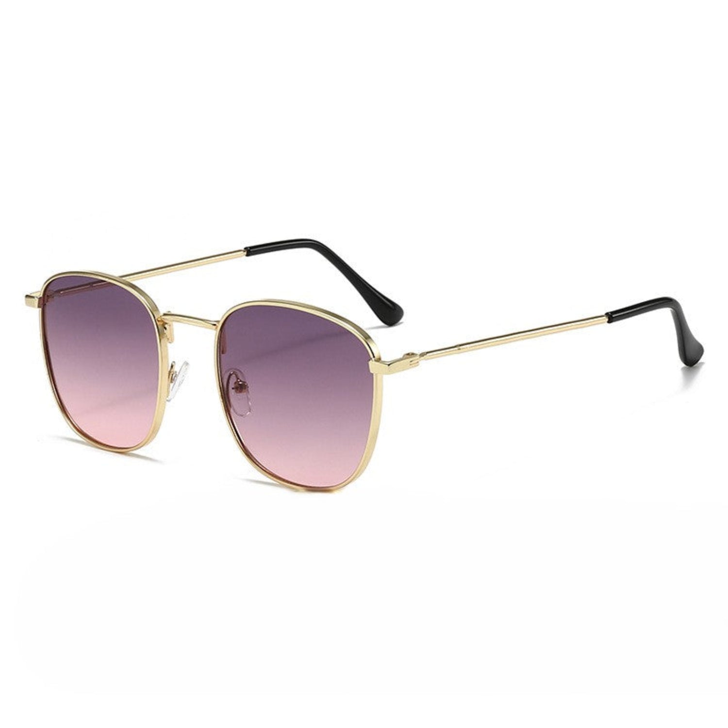 Gold Hexagon Frame Pink Gradient Sunglasses JLTG0329