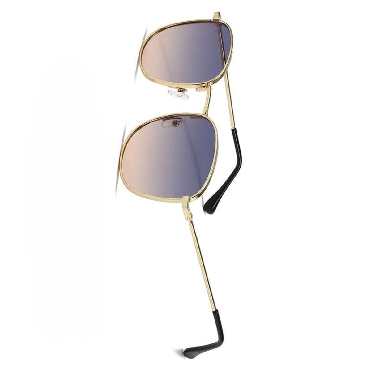 Gold Hexagon Frame Gray Gradient Sunglasses JLTG0330