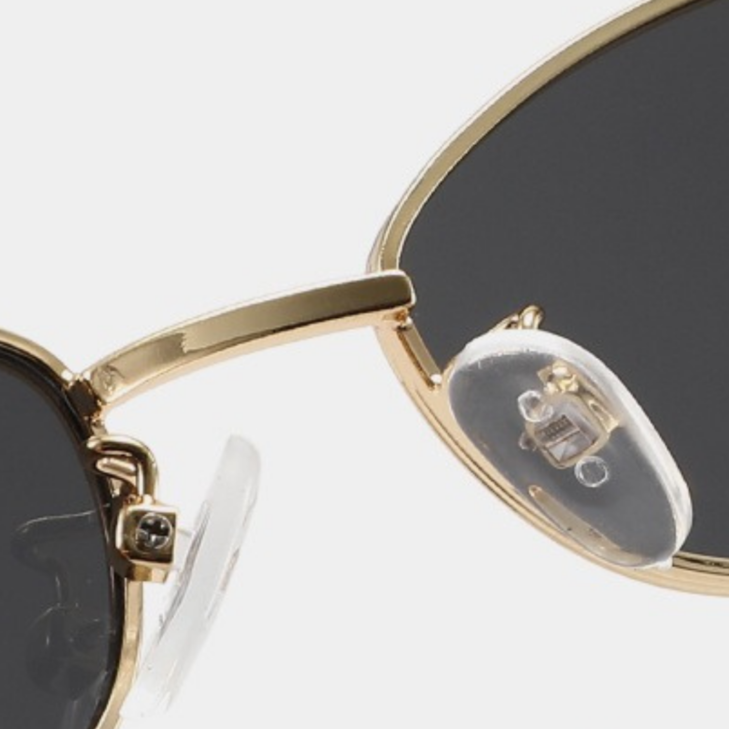 Gold Rimless Square Black Sunglasses JLTG0334