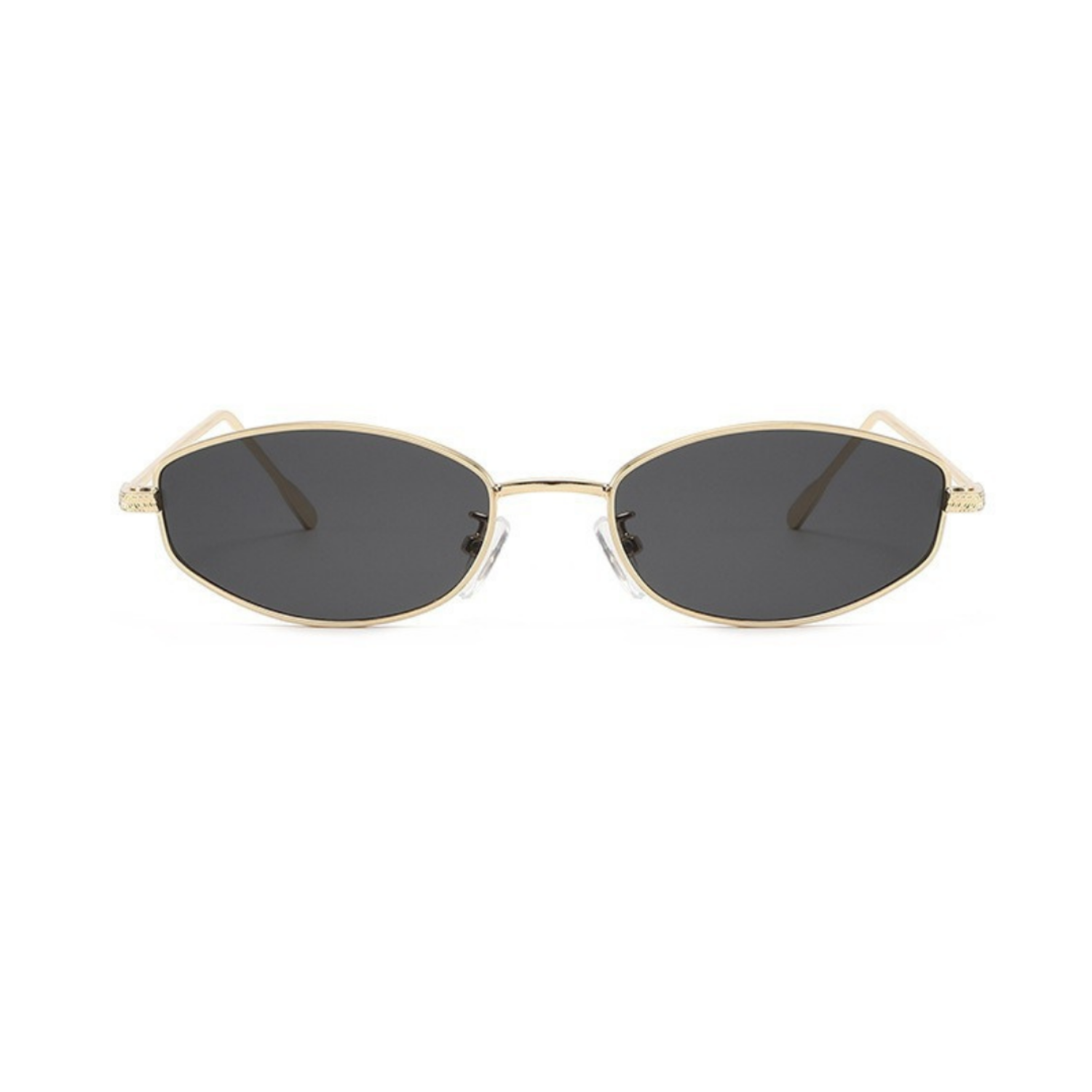 Gold Rimless Square Black Sunglasses JLTG0334