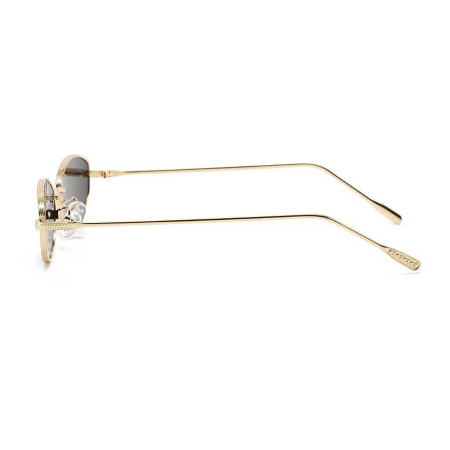 Gold Rimless Square Black Sunglasses JLTG0334
