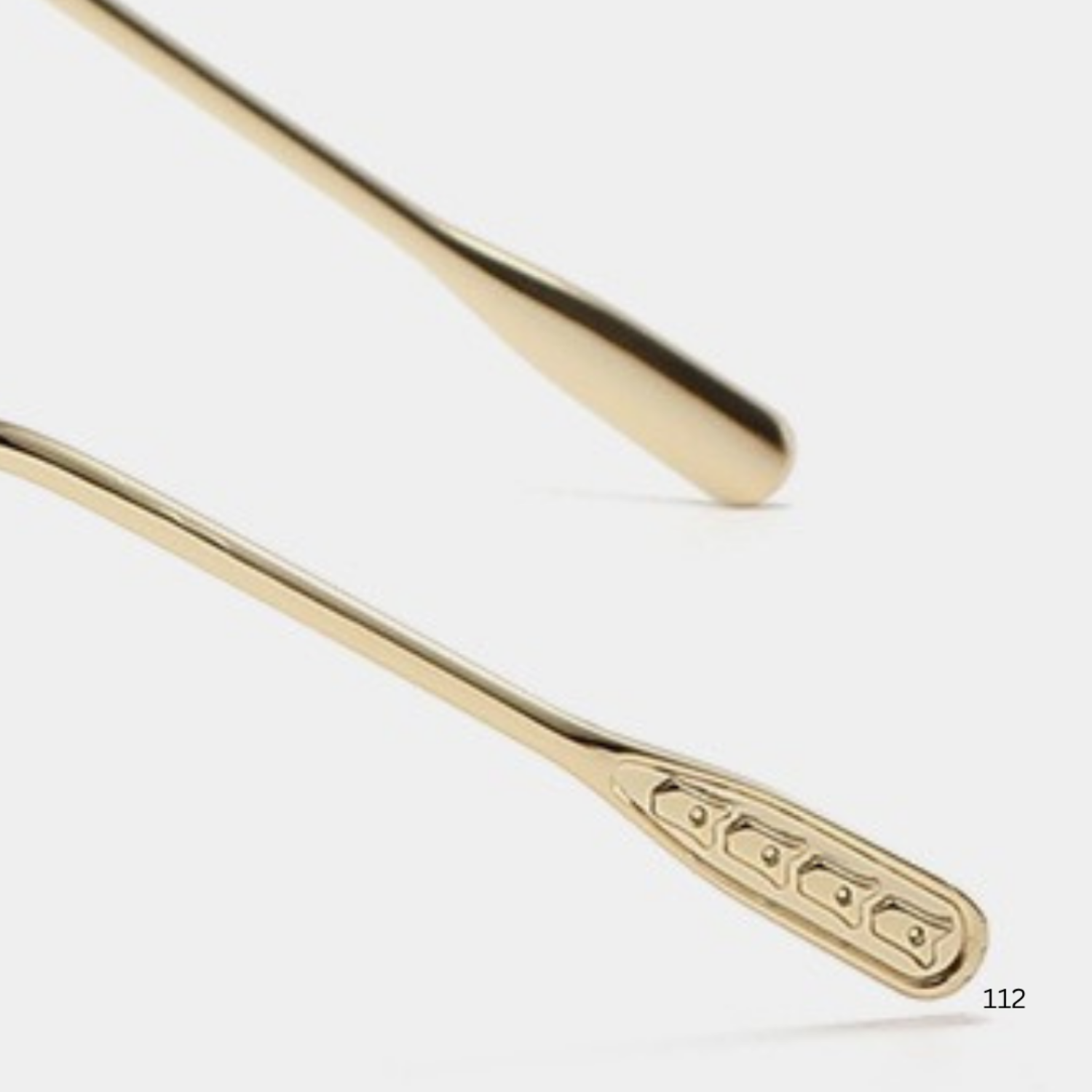 Gold Rimless Square Brown Sunglasses JLTG0335