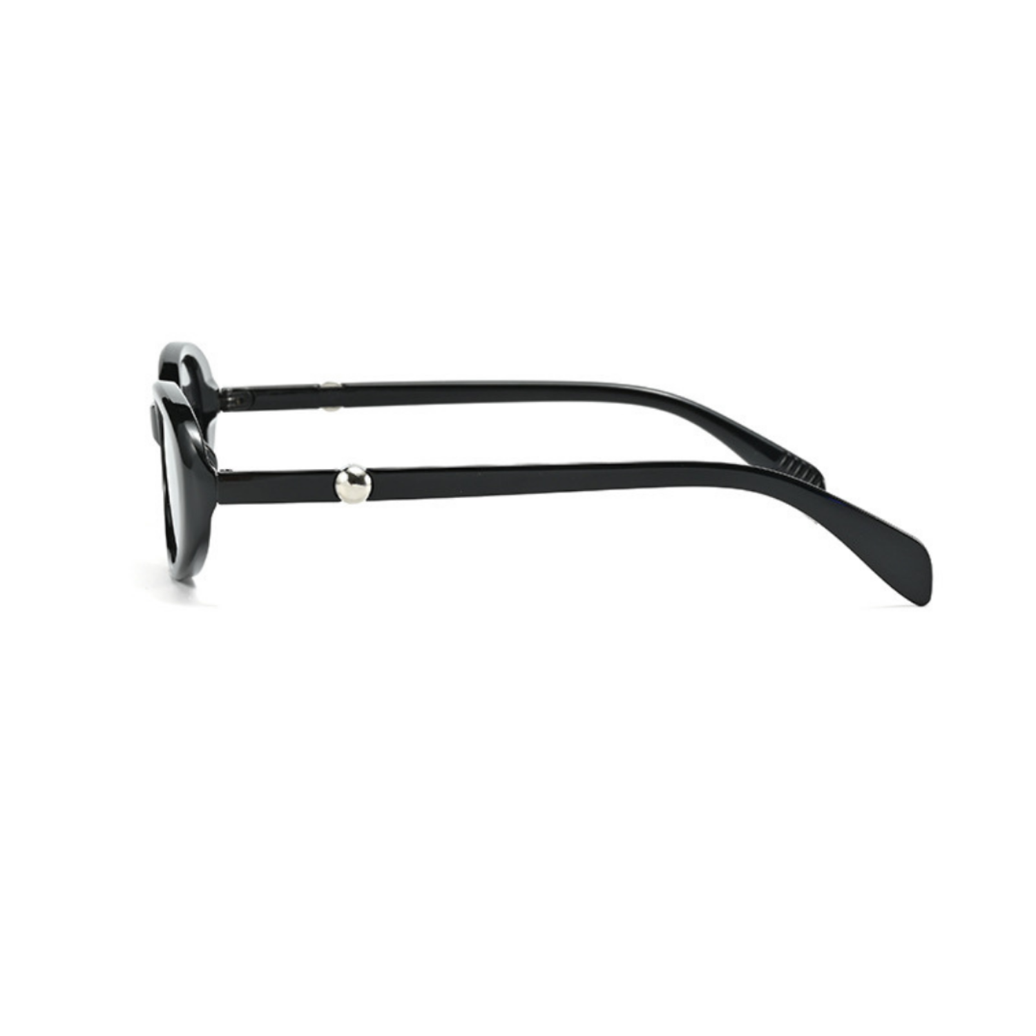 Sleek Black Oval Retro Sunglasses JLTG0337