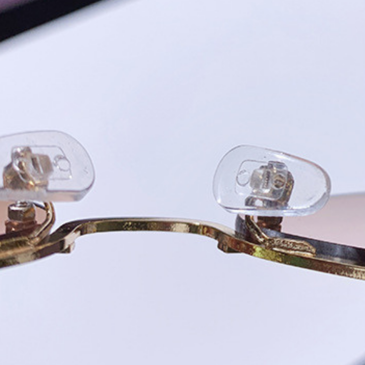 Gold Half-Rim Pink Gradient Sunglasses JLTG0353